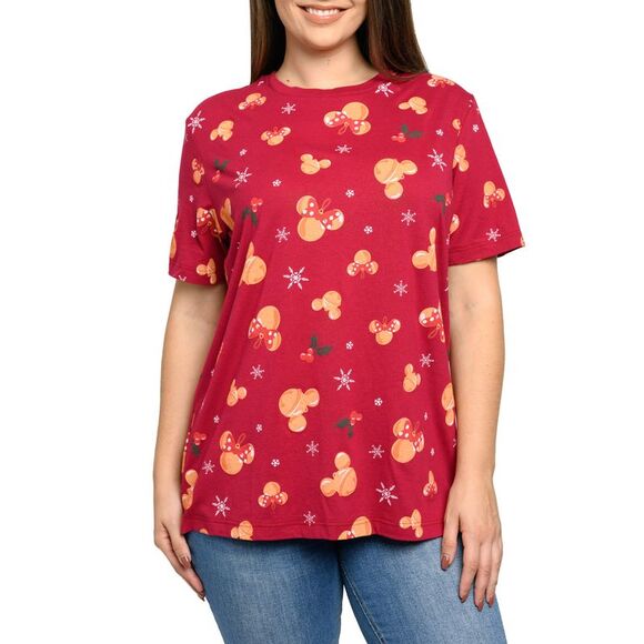 New Women's Plus Size Minnie Mouse Christmas T-Shirt Red Disney (Size 5X Only) - Picture 4 of 7